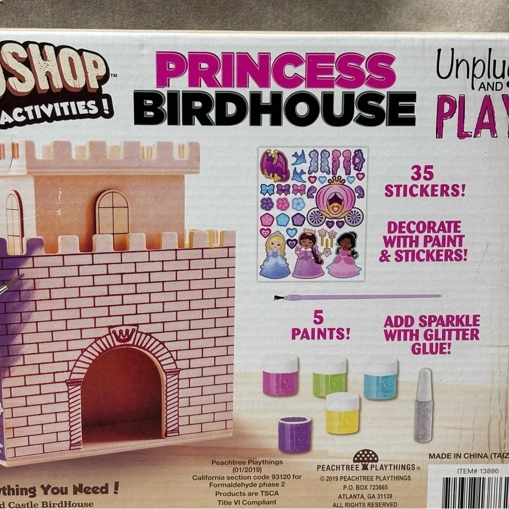 Workshop real wood activities-Princess Birdhouse-Ready to build